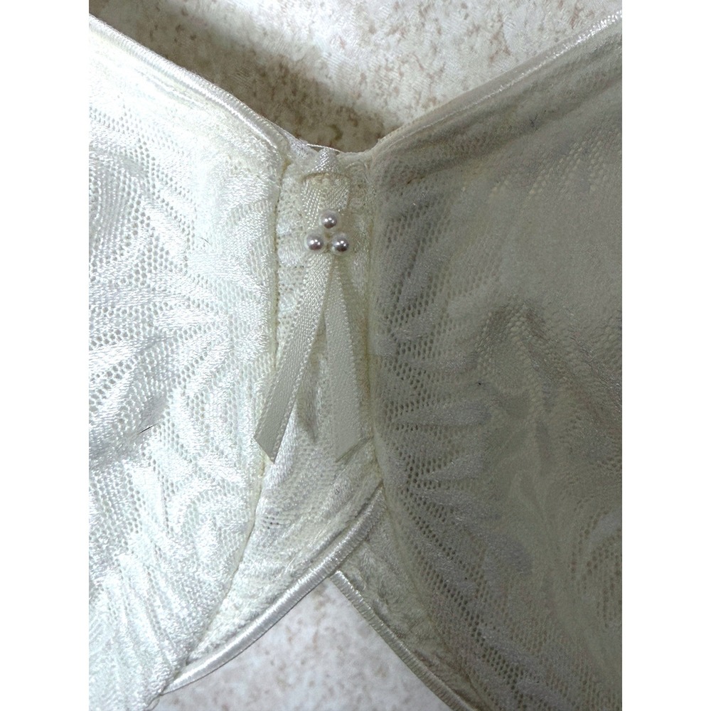 Wacoal Underwire‎ Bra 38C White Full Coverage 855367 Jacquard Unpadded Comfort - Picture 3 of 6